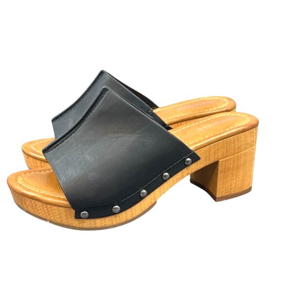 Maurices Sandals 7.5 Open Toe Slide Platform Chunky Heels Y2K Boho Hippie Retro - Picture 4 of 16